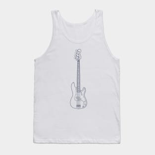 P-style Bass Guitar Outline Tank Top